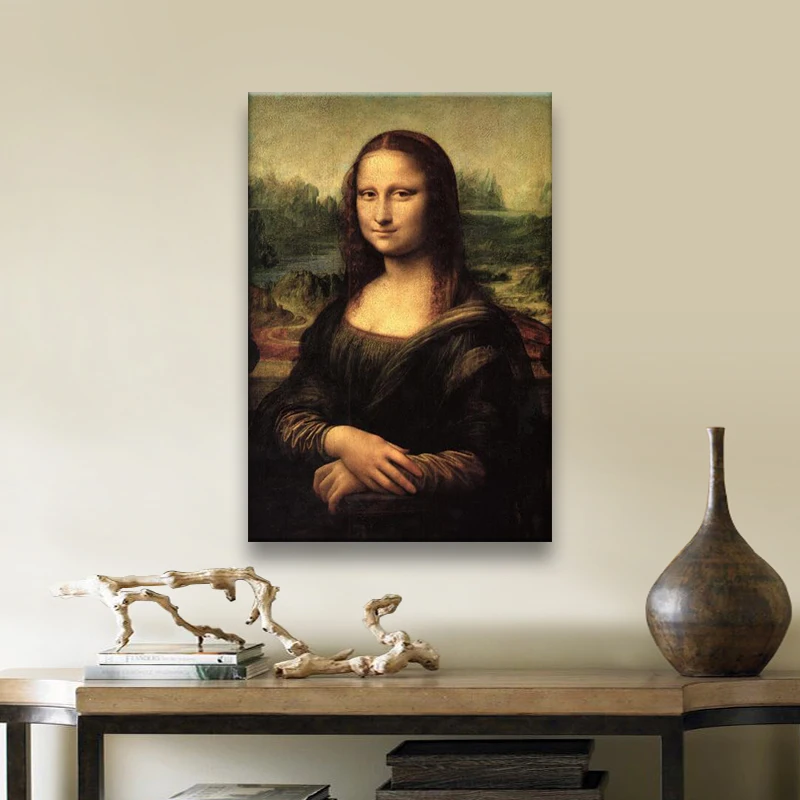 Картина на холсте Улыбка Моны Лизы репродукция Классическая портретная картина