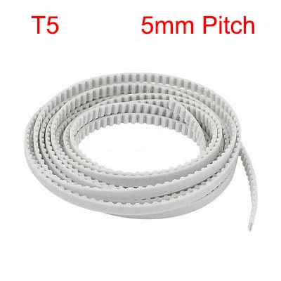 

T5 10mm 15mm 20mm 25mm 30mm 50mm Width 5mm Pitch Open Loop End PU Polyurethane Steel Wire Groove Cogged Synchronous Timing Belt
