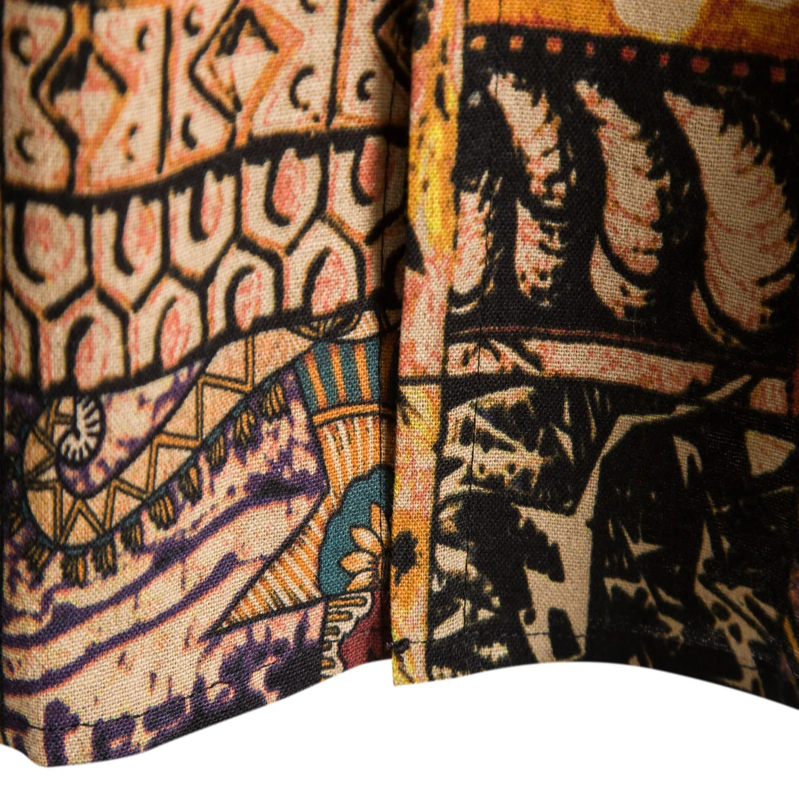 Рубашка мужская в этническом стиле гавайская блузка с короткими рукавами и