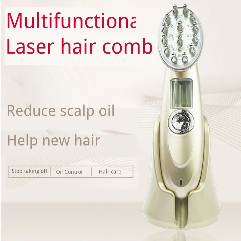 

Red Light Ems Vibration Massager Hair Care Hair Brush Infrared Rf Laser Hair Growth Massage Comb Anti Hair Loss Therapy