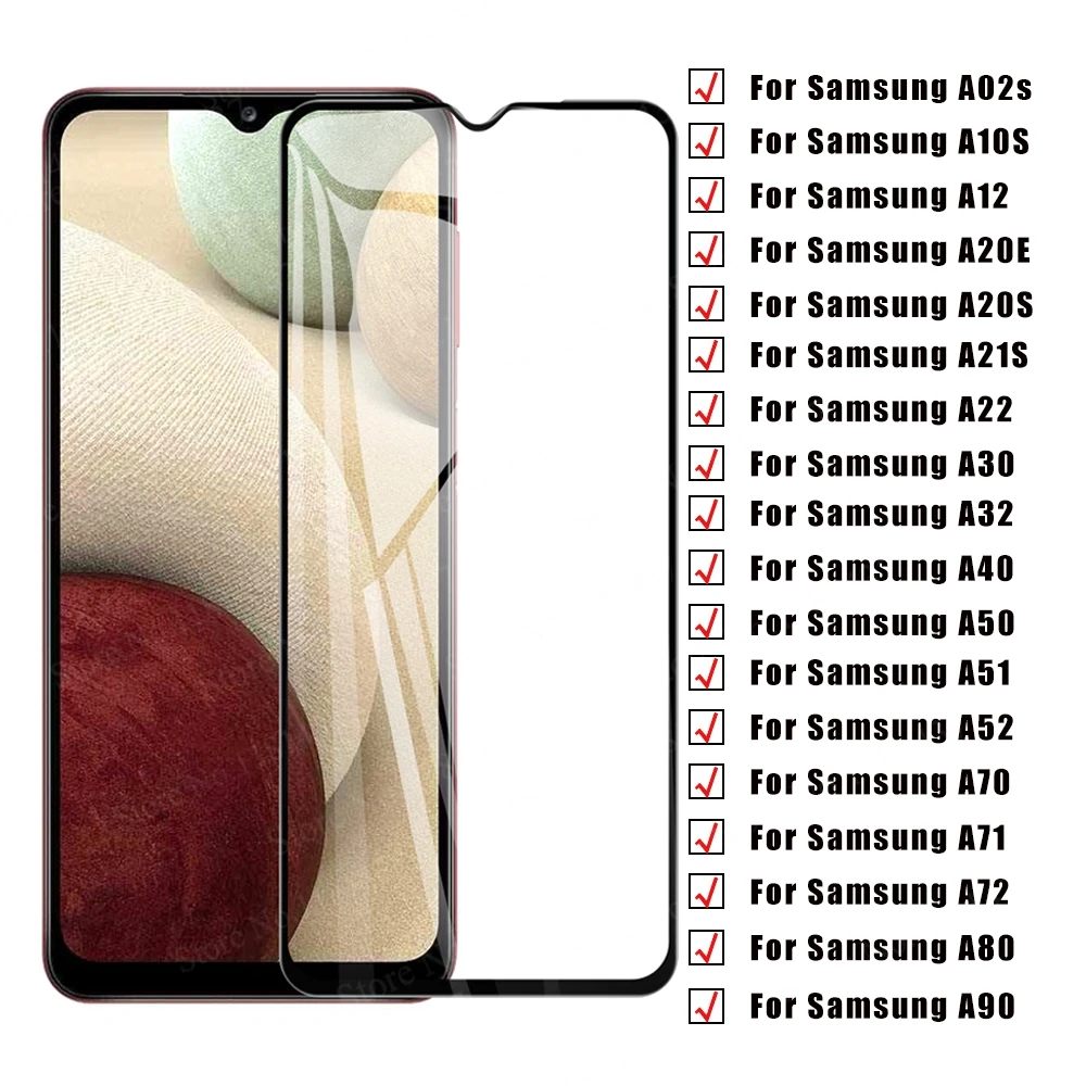

Защитное стекло для Samsung Galaxy A32 A51 A52 A70 A71 A72 A20S A02s A10S A12 A20E A21S A22 A30 A40 A50 A80 A90, закаленная пленка