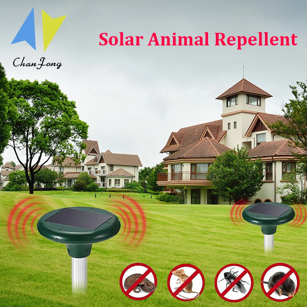 ChanFong 4P на солнечной энергии ультра звуковая мышь крот вредителей грызунов