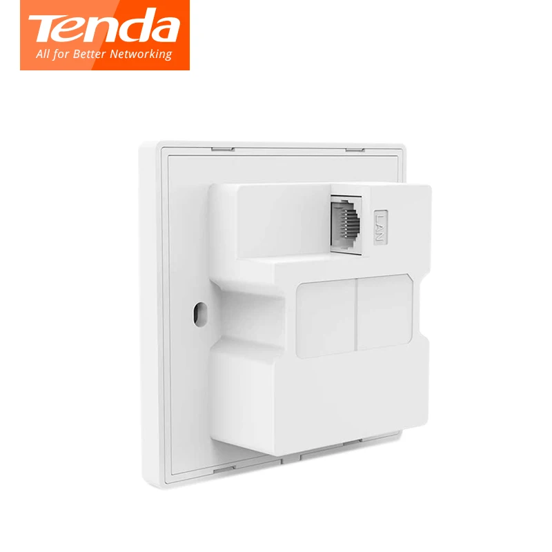 Tenda W6-S N300 Встроенная беспроводная точка доступа, 300 Мбит/с Крытая стена WiFi AP, клиент+ AP, IEEE 802.11n/g/b PoE, PPTP, L2TP 20 клиентов