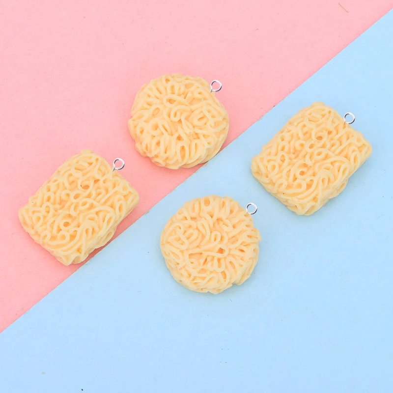 10 шт. милые поделки имитация лапши из смолы подвески креативная Геометрическая