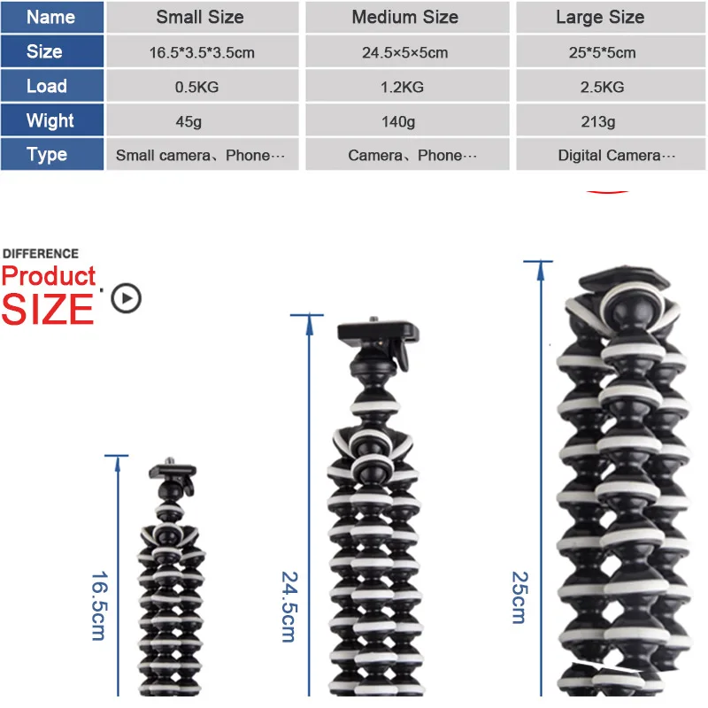 octopus tripod stand flexible gorillapod for mobile phone camera table desk mini tripod phone for iphone huawei samsung xiaomi free global shipping