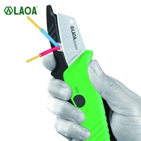 laoa electrician cable stripping knife stainless wire cutter stripper utility knife rubber handle hand tools