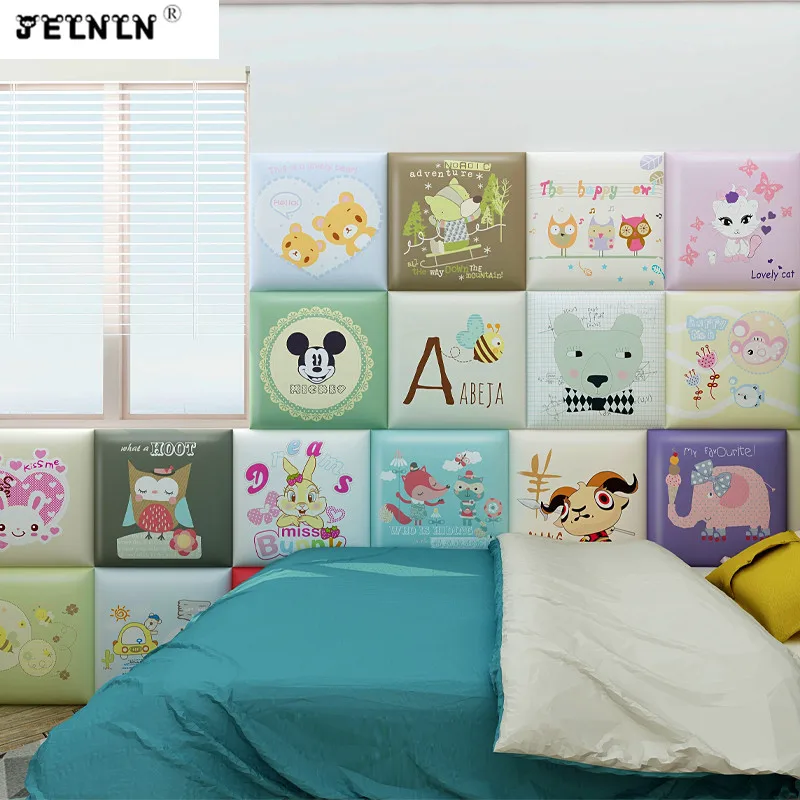 

Cartoon animal pattern children's room anti-collision soft bag animal tatami wall kindergarten baby wall sticker children's room