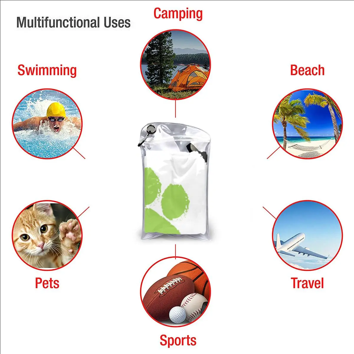 

Bath Towel Colorful Animal Paw Quick Dry Large Towel Thin Absorbent Soft Towel for Home Travel Camping Swimming Beach Sport