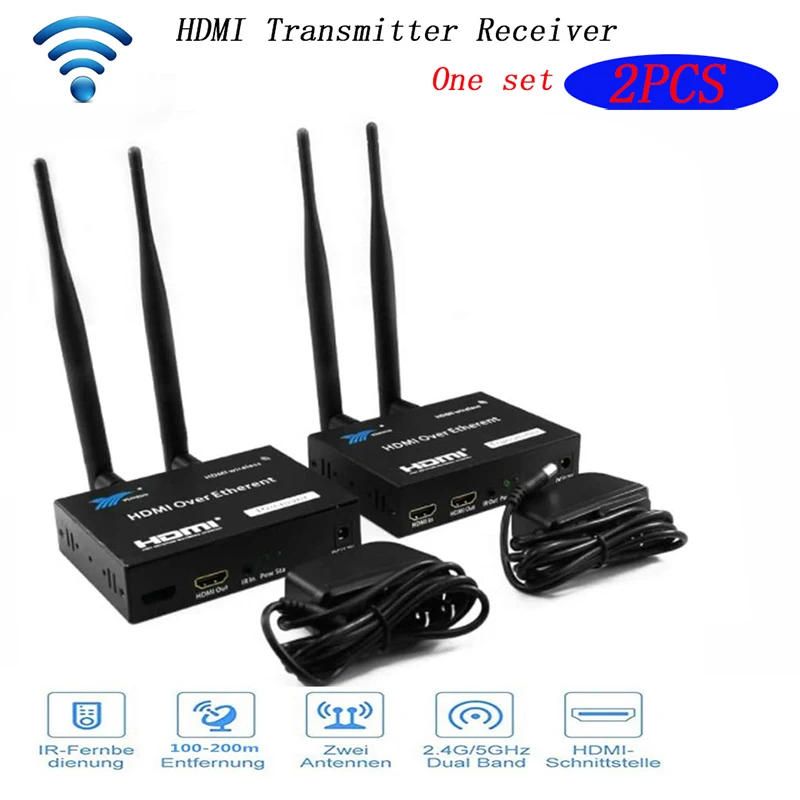 200 м 5 ГГц ИК Wi-Fi система беспроводной передачи HDMI удлинитель передатчик приемник