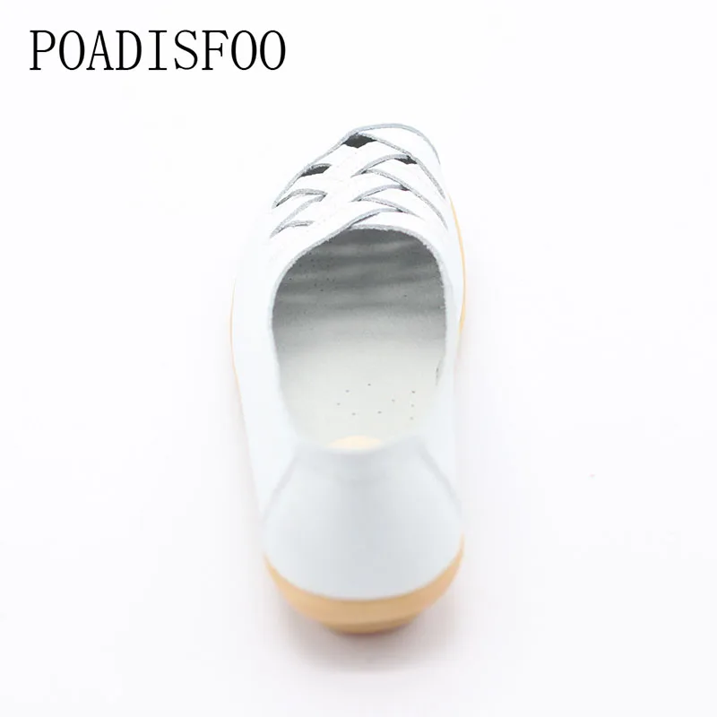 2021 женская обувь из натуральной кожи Обувь для вождения на плоской подошве