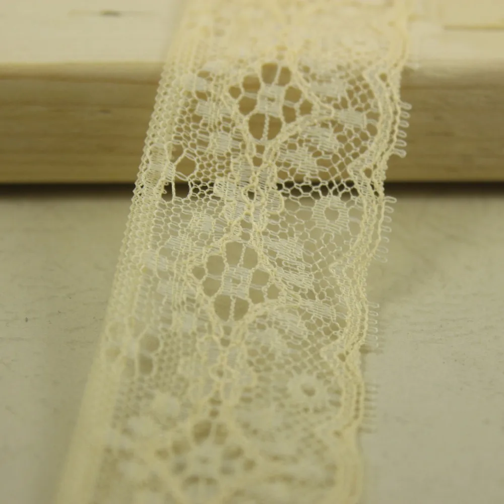 Неэластичная кружевная бейка светильник-желтого цвета 50/ярдов/партия/40 мм