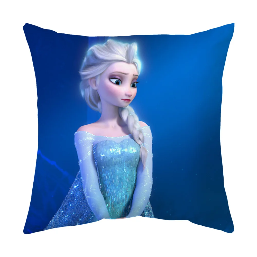 45*45cm Disney Frozen Anna Figures Pillowcase Cartoon Anime Printing Cushion Cover Plush Soft Home Decoration Gifts - купить по