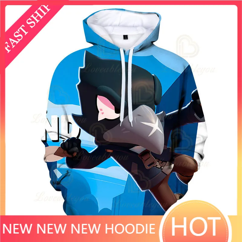

Brawings Penny and Star,Child Wear Spike Brawings Game 3d Swearshirt Boys Girls Tops Kids Hoodie Shark MAX Hoodie Clothes
