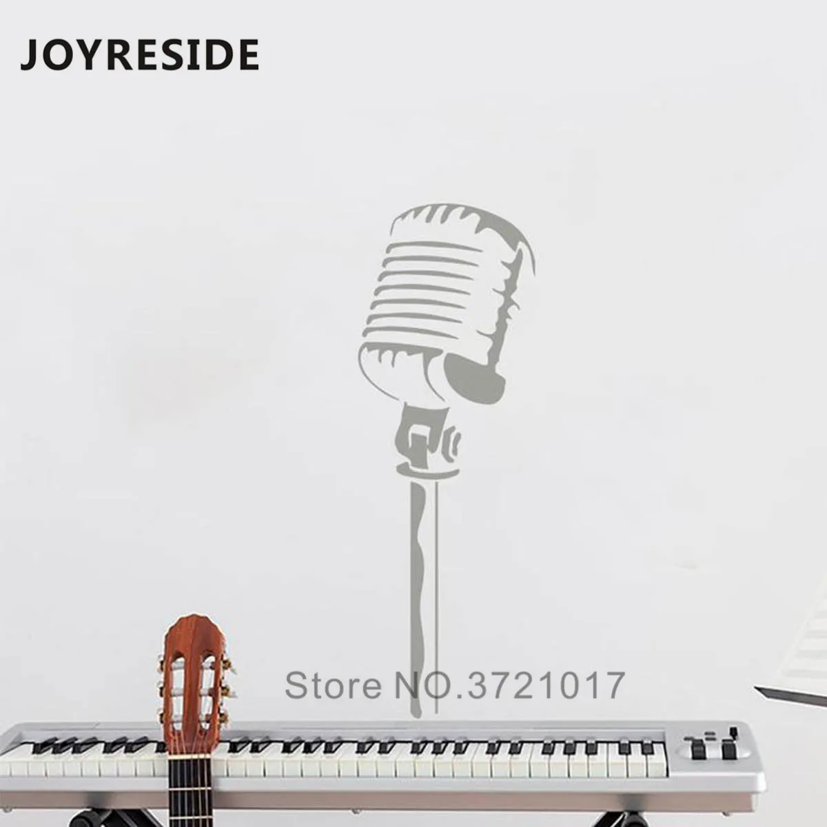 Joyreseve запись Микс Наклейки на стены Музыкальный Микрофон художественный стиль