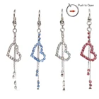 Поддельный Пирсинг живота в форме сердца, новинка стразы, кольцо для пупка с хрустальными буквами, листьями, кольца на пупок, ювелирные изделия для тела