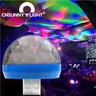 СВЕТОДИОДНЫЙ Автомобильный USB атмосферный свет CNSUNNY, миниатюрная цветная музыкальная лампа USB-C поверхности телефона для фестиваля, вечеринки, караоке