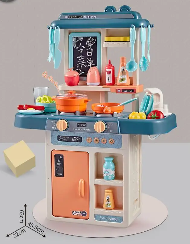 Моделирование cocina infantil звук и свет спрей для воды набор игрушечной посуды стол для приготовления пищи игровой дом кухонная плита пластиковая пищевая игрушка