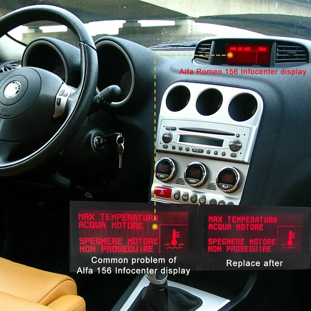 Дисплей для Alfa Romeo 156 Infocenter 147 система Радио навигации ремонт