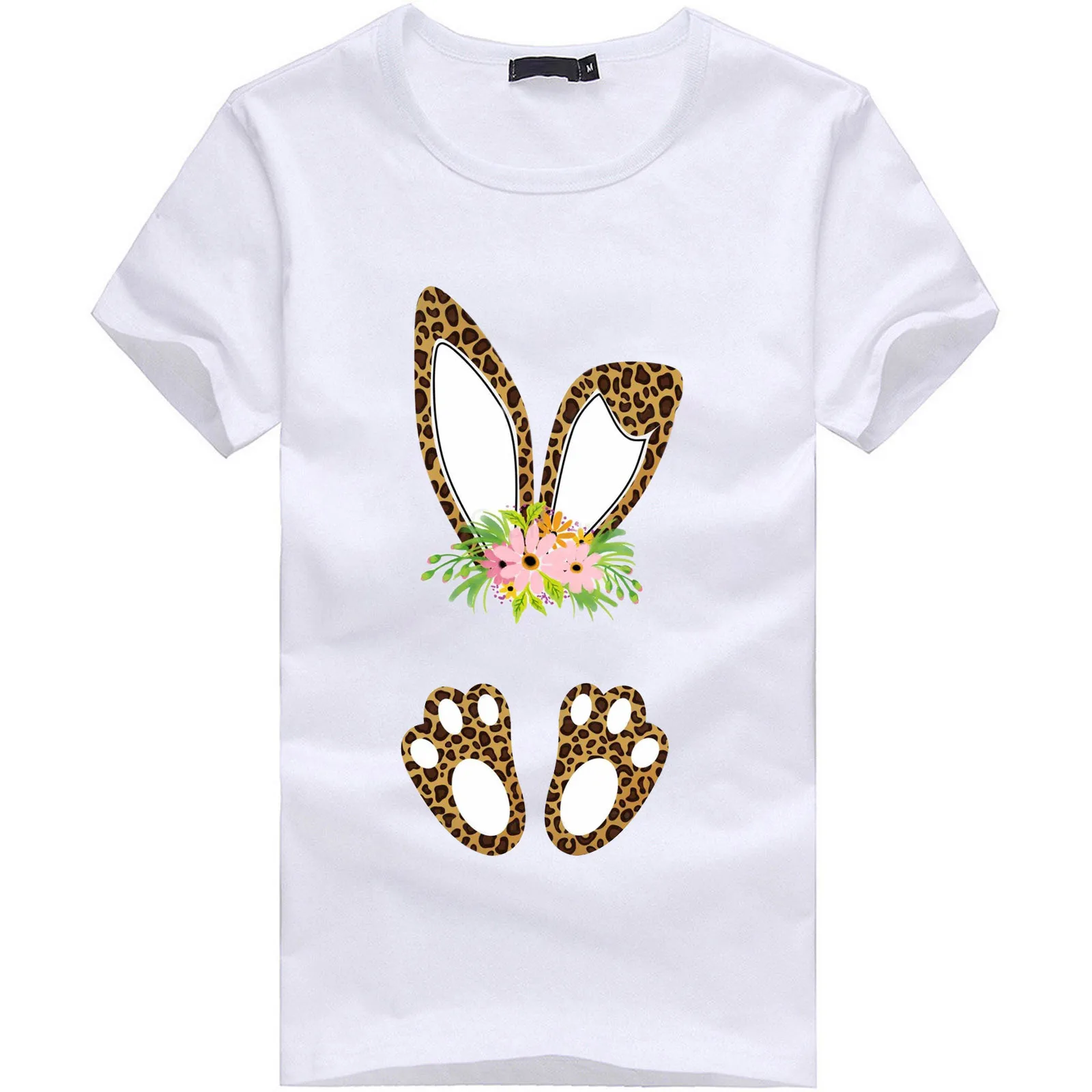 

Women T-Shirts Summer Fashion Women O-Neck Easter Rabbit Print Short Sleeve Casual Top T-Shirt Blouse Tee Shirt Female T-Shirt