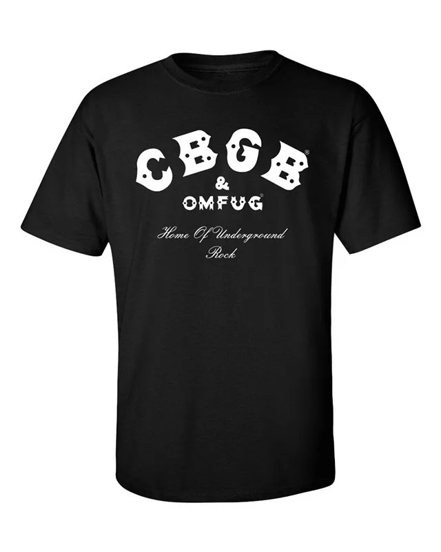 

CBGB OMFUG T-shirt Punk Rock CBs Underground Tee Adult Mens Summer Style Cotton T Shirt S-3XL Black New