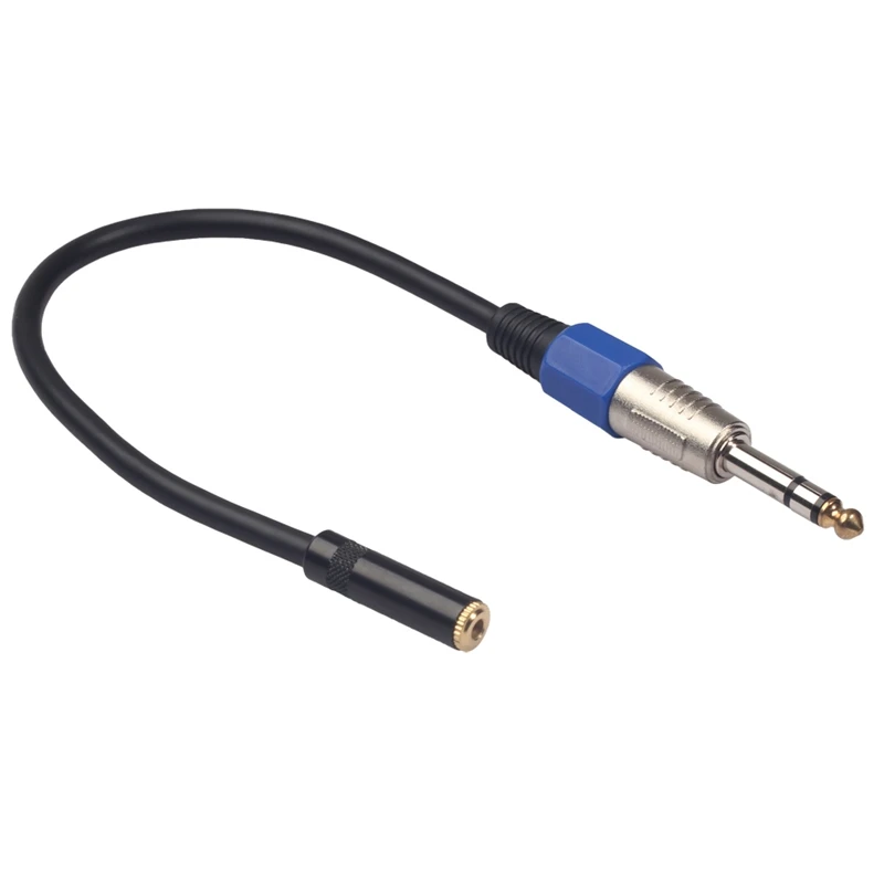 6.35Mm Male To 3.5Mm Female Extension Cable 1/4 Inch Stereo Plug Trs 1/8 Jack Socket for Headphone Amplifiers 30Cm |