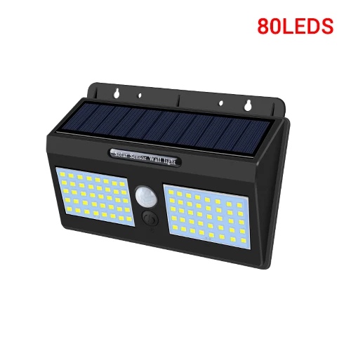 Style Four 80leds 100 светодиодов, уличная Солнечная лампа для сада, фонарь, светильник s на солнечной батарее, водонепроницаемый, PIR датчик движения, Sandlot, лампа, сделай сам, внешний светильник - Испускаемый цвет: Style Four 80leds