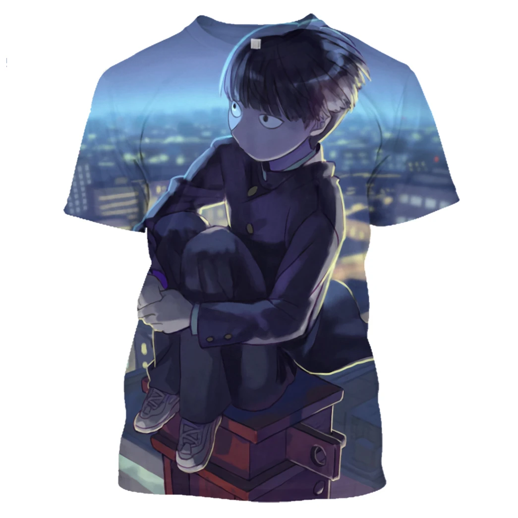

SONSPEE3D Printing Harajuku Japanese Animation Men's T-shirt Sports Fashion Mob Psychology Ladies Short Sleeve Casual Wear Top