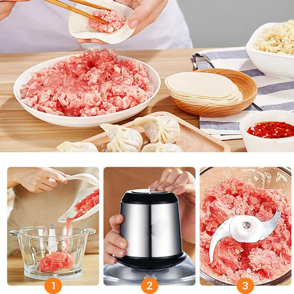 

Электрическая автоматическая Мясорубка из нержавеющей стали, 500 Вт