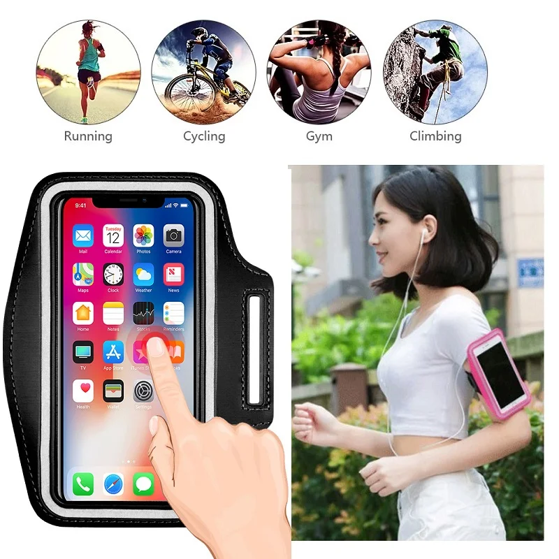 Для iPhone 11 Pro X XS Max XR 8 7 6 6s Plus чехол на руку для телефона 5 SE держатель ремня бега