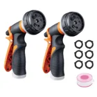 Форсунка для садового шланга Forthcan, 2 упаковки, насадки для полива, ручной распылитель, 8 шаблонов полива, насадка для садового шланга