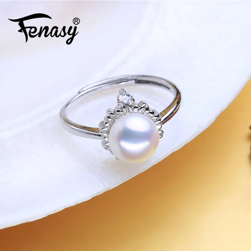 FENASY кольца с натуральным пресноводным жемчугом новые модные трендовые