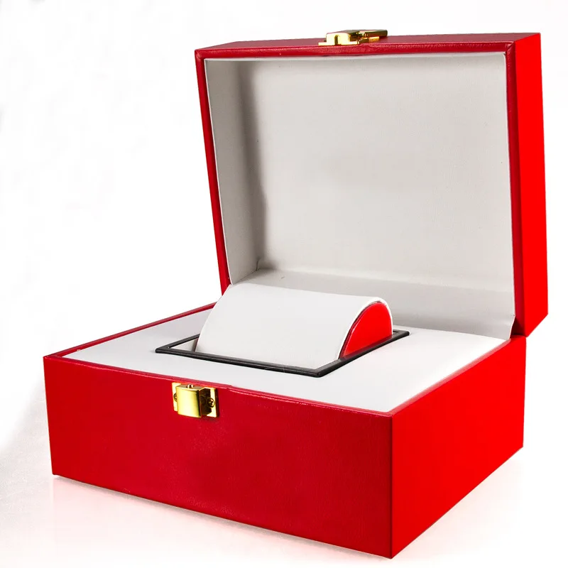 

Red pu leather watch box storage box jewelry box jewelry necklace box bracelet box