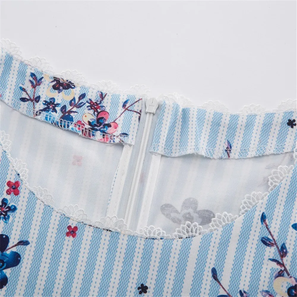 Размера плюс с цветочной печатью платье для женщин большого размера Молодежные