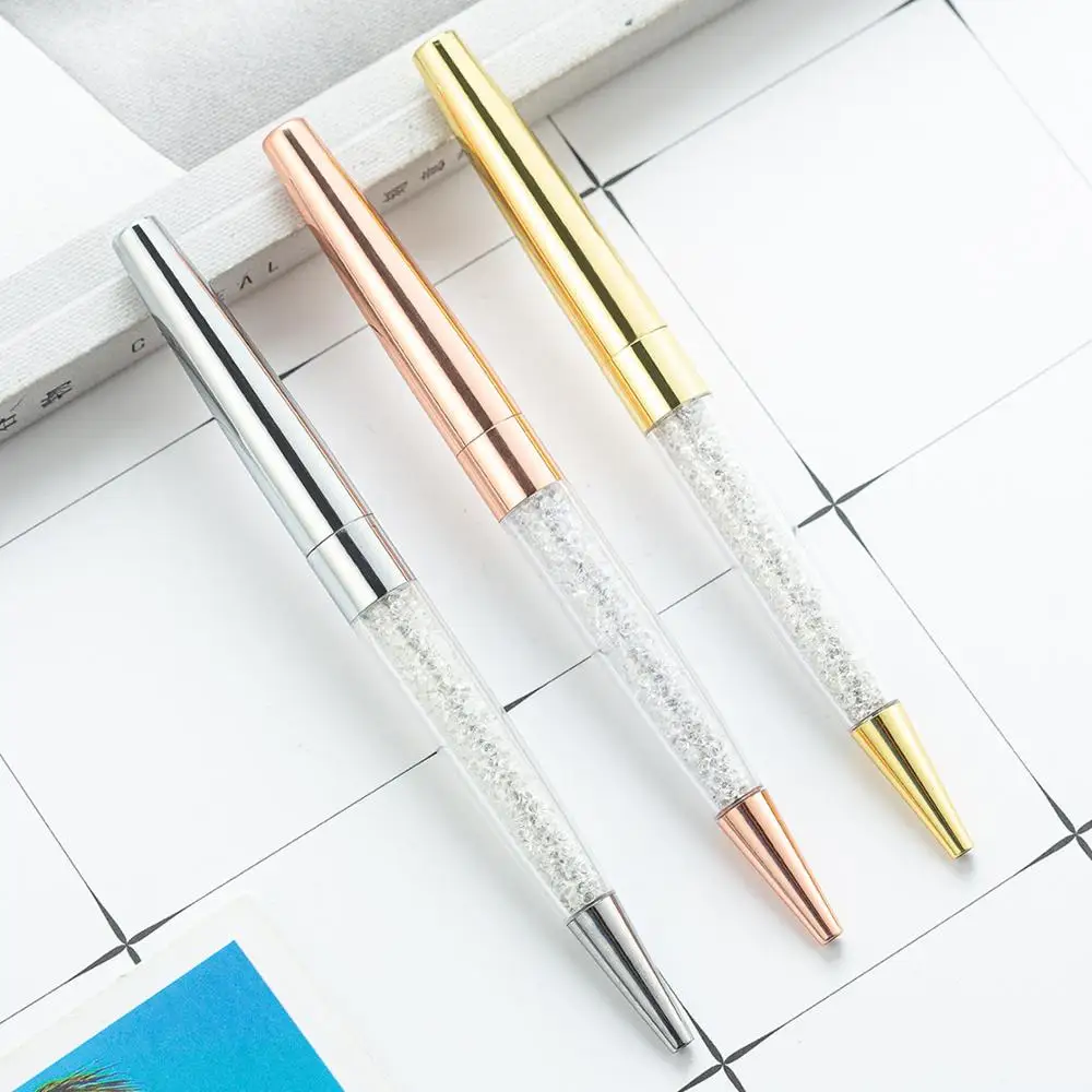 

30 pcs/lot Sample Diamond Metal Ballpoint pen Cute Rotary Ball pens Business pen office School writing supplies