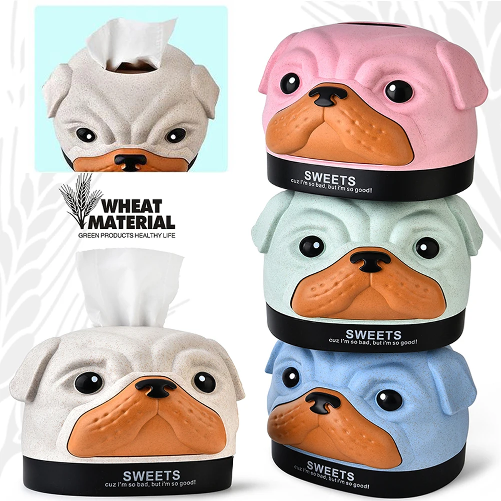 Dog Shaped Kitchen Cartoon Removable Non-toxic Easy Installation Napkin Storage Paper Extraction Tissue Box Home Practical |