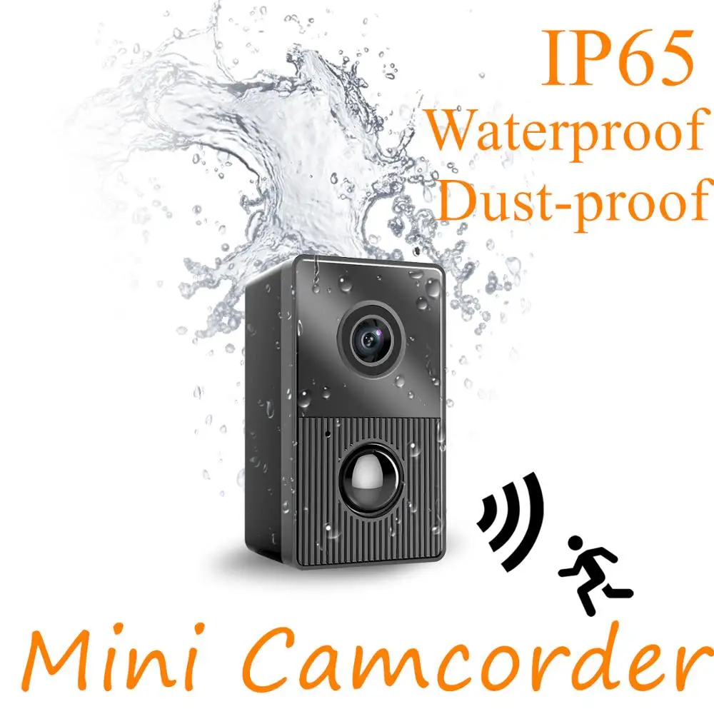 W6 Pro HD 1080P PIR Водонепроницаемая IP65 мини камера с датчиком движения портативная