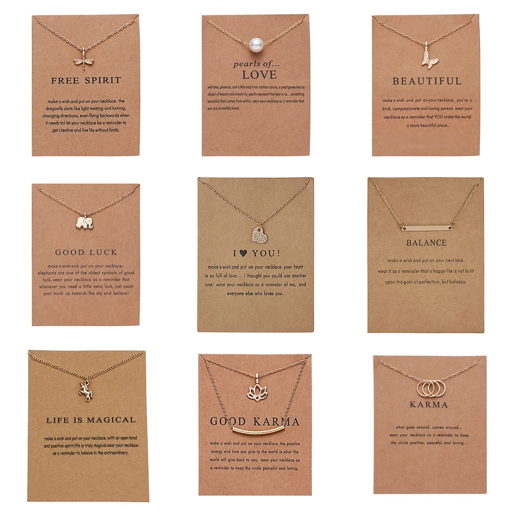 Liste & Luke Craft Бумажные модные золотые ожерелья и подвески для женщин ювелирные