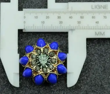 Resin Flower Rhinestone Wedding Decoration Buttons For Clothing Metal Buttons DIY Coat Sweater Buttons For Clothing Accessories - Цвет: F
