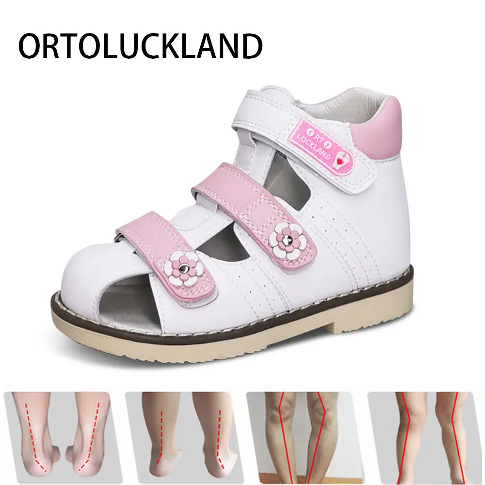 

ORT0LACKLAND Orthopedic Shoes Sandals For Kids Girl Summer High Back Corrective Sandals For Arch Support Care Toddler Shoes
