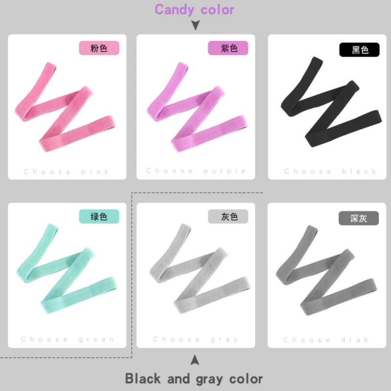 

Elastic Long Resistance Thigh Hip Squats Fitness Ring Belt Belt Knit Fabric Pull-up Assist Belt 3 Pieces/set For Exercise Leg