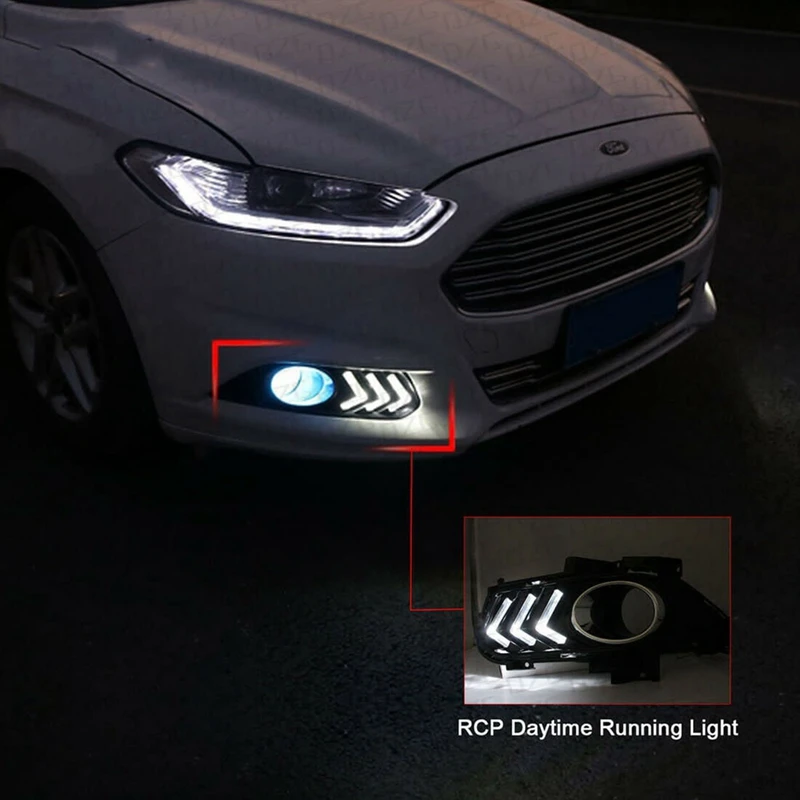 

DRL светодиодный дневные ходовые огни, противотуманные фары для Ford Fusion Mondeo 2014 - 2016