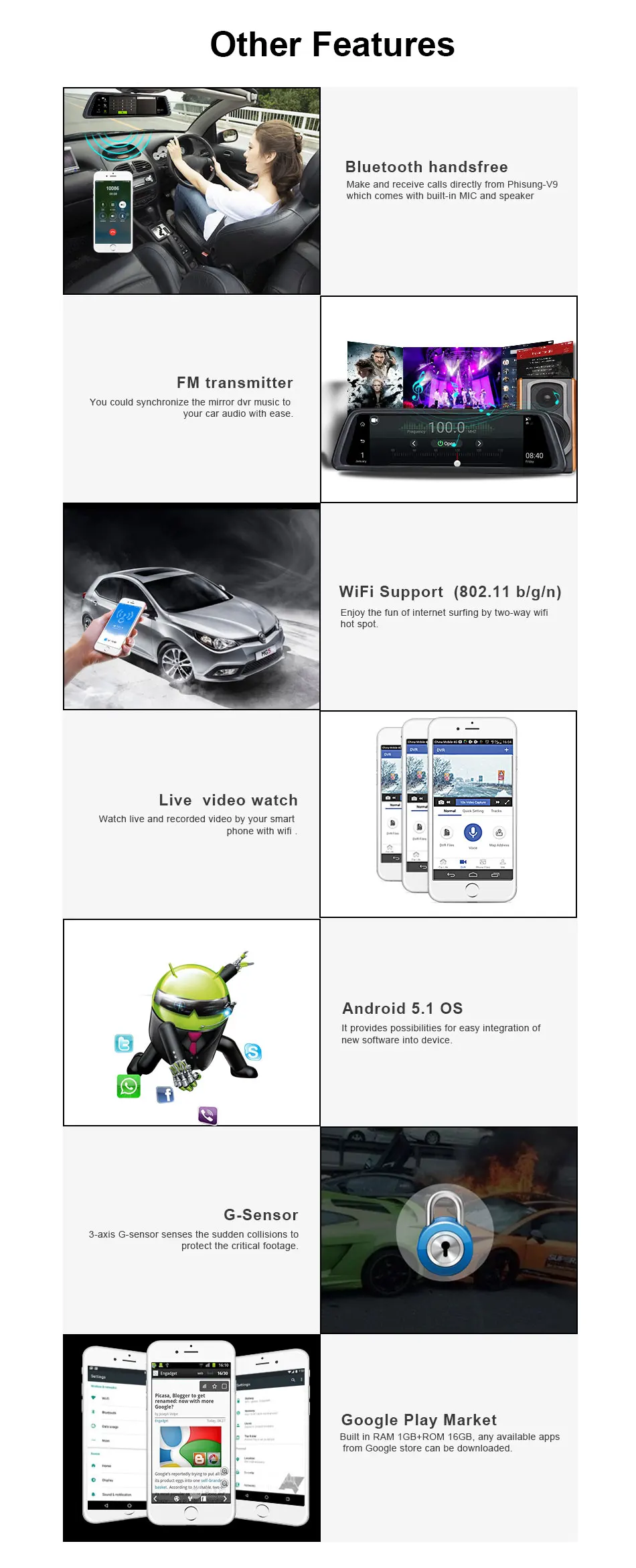 4G 4-канальный Android 2GB ram Автомобильный видеорегистратор ADAS 10 ''зеркало заднего вида камера gps 1080P видео рекордер видеорегистратор со специальным кронштейном V9