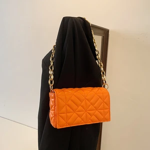 Small Lattice Square Flap Crossbody Bag 2021 New High-quality PU Leather Women's Purse  Designer Luxury Fashion Shoulder Handbag