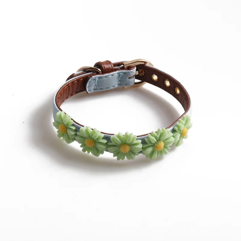 14 цветов новая мода ошейник для собаки один ряд солнечный цветок Шипованный