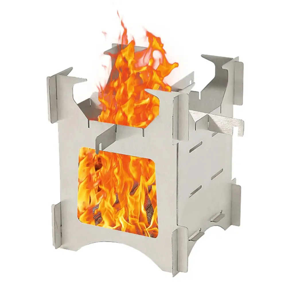 Портативная плита для кемпинга складная горелка из нержавеющей стали уличная