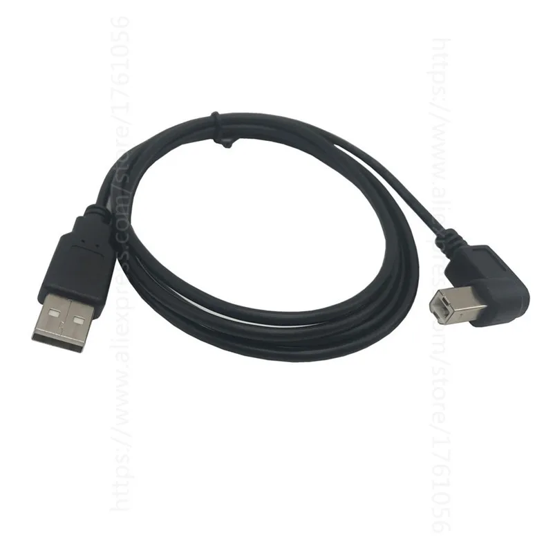 USB кабель высокоскоростной 2,0 A до B Мужской 90 градусов прямоугольный кабель для Canon Brother samsung Hp Epson кабель для принтера 5 футов 1,5 м