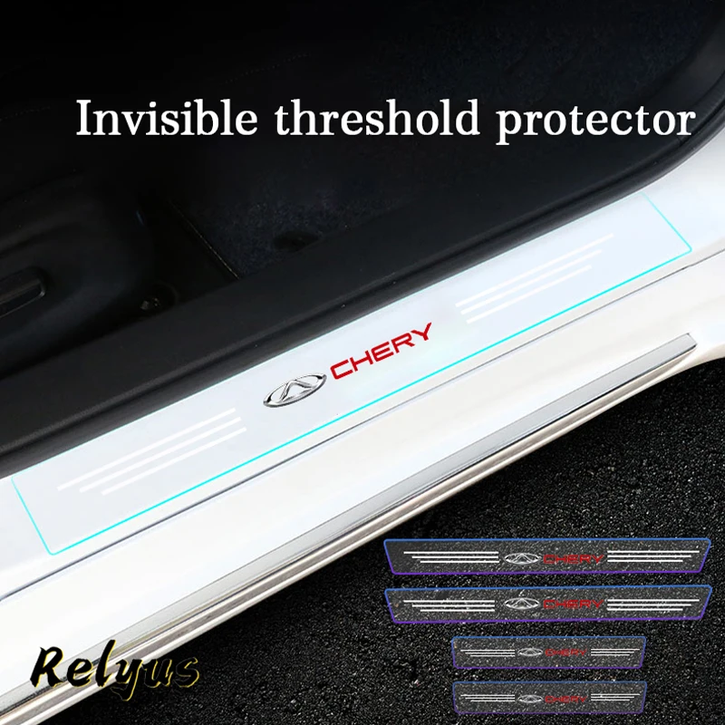 

Car Door Sill Protective Stickers Wear-resistant Rubber Anti-scratch Stickers For CHERY TIGGO 3 4 5 7 PRO 8 Protector Decals