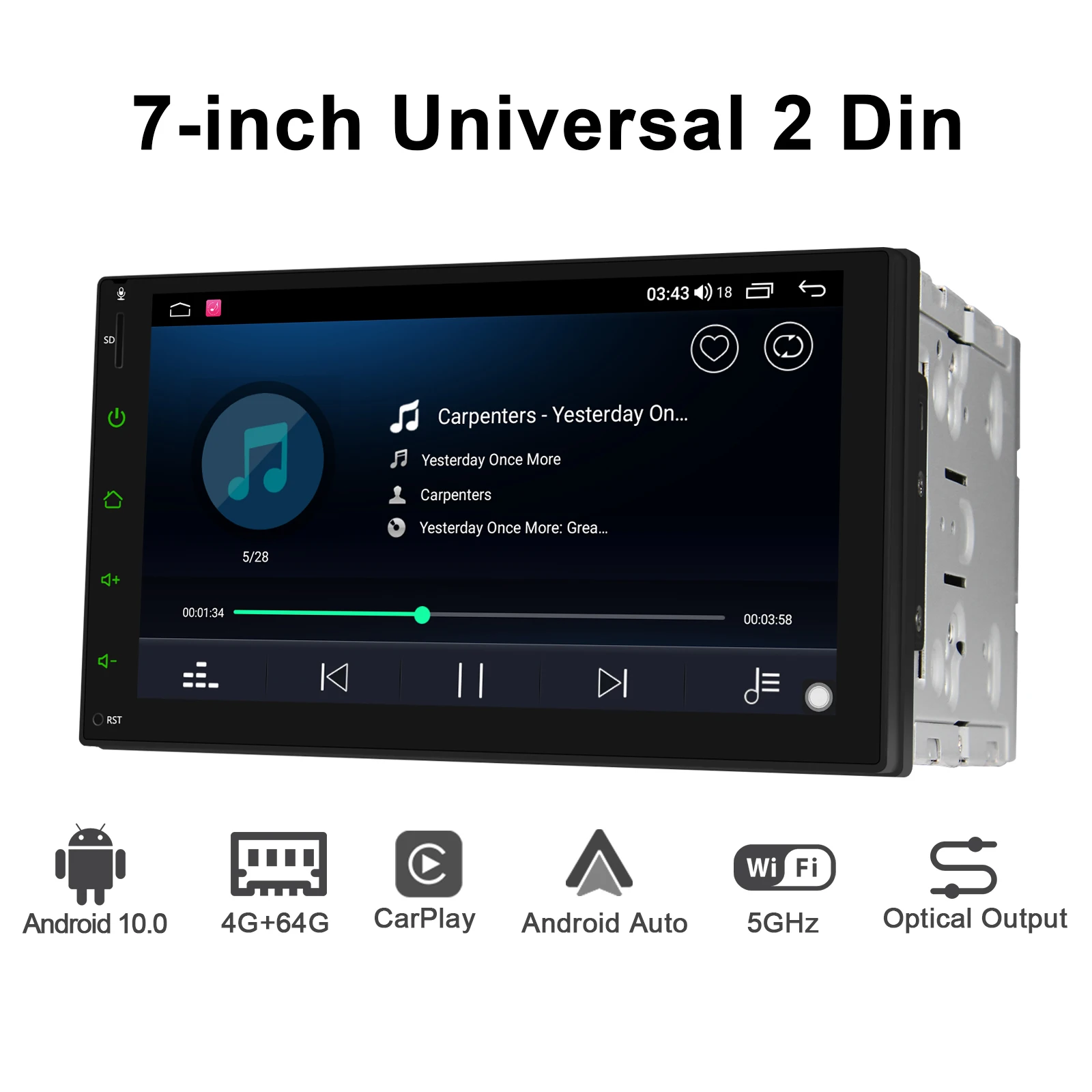 JOYING 2 din Автомобильный радиоплеер Восьмиядерный 4 Гб + 64 ГБ Android 8 1 поддержка 4G DSP gps