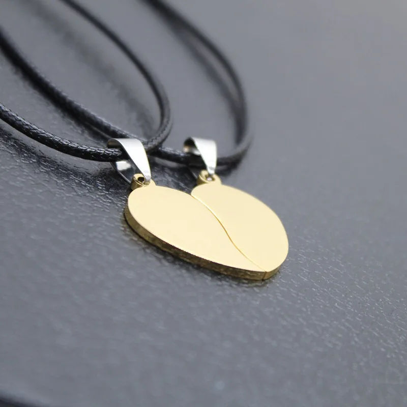 100% нержавеющая сталь разбитое сердце метка Подвеска для гравировки