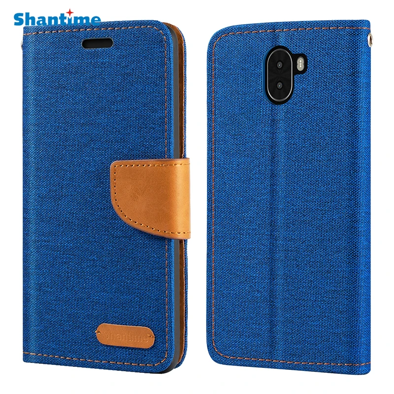Чехол кошелек из кожи Оксфорд для Leagoo Kiicaa Mix с мягкой задней крышкой ТПУ Магнитный